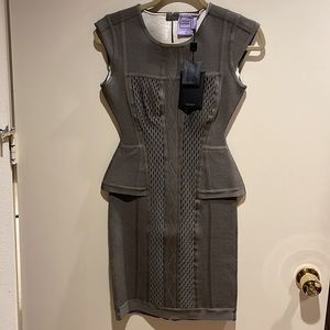 Herve Leger - size small - olive bandage dress - knee length NWT